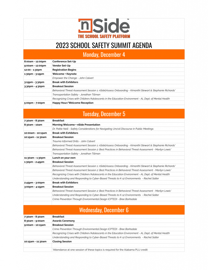 School Safety Summit nSide™